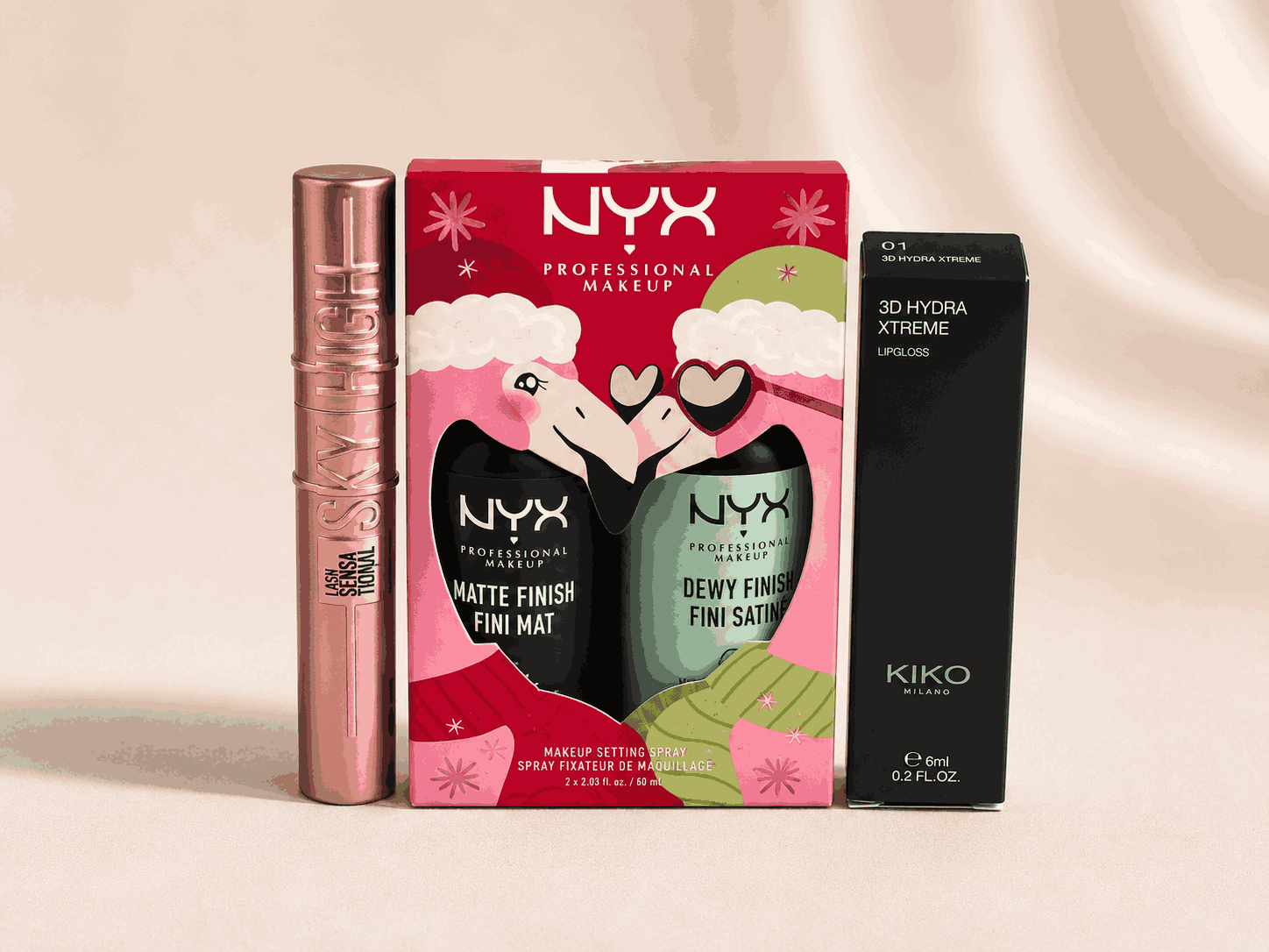 Mascara waterproof + fixateur nyx doublé + kiko xtreme (teinte au choix) — SheGlamour Algérie