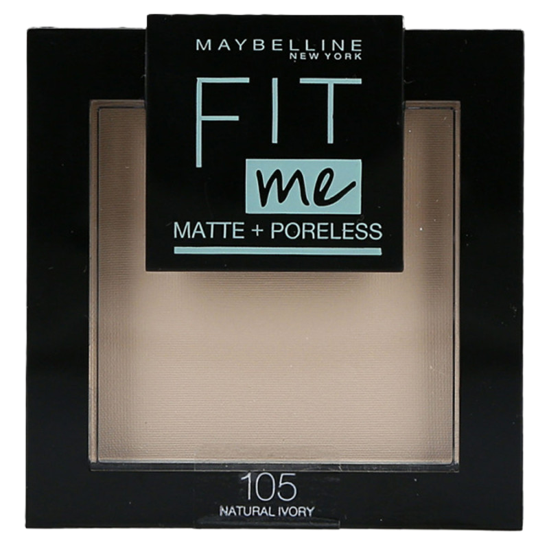 Poudre Ton sur Ton Matifiante Fit Me Matte & Poreless - 105 Natural